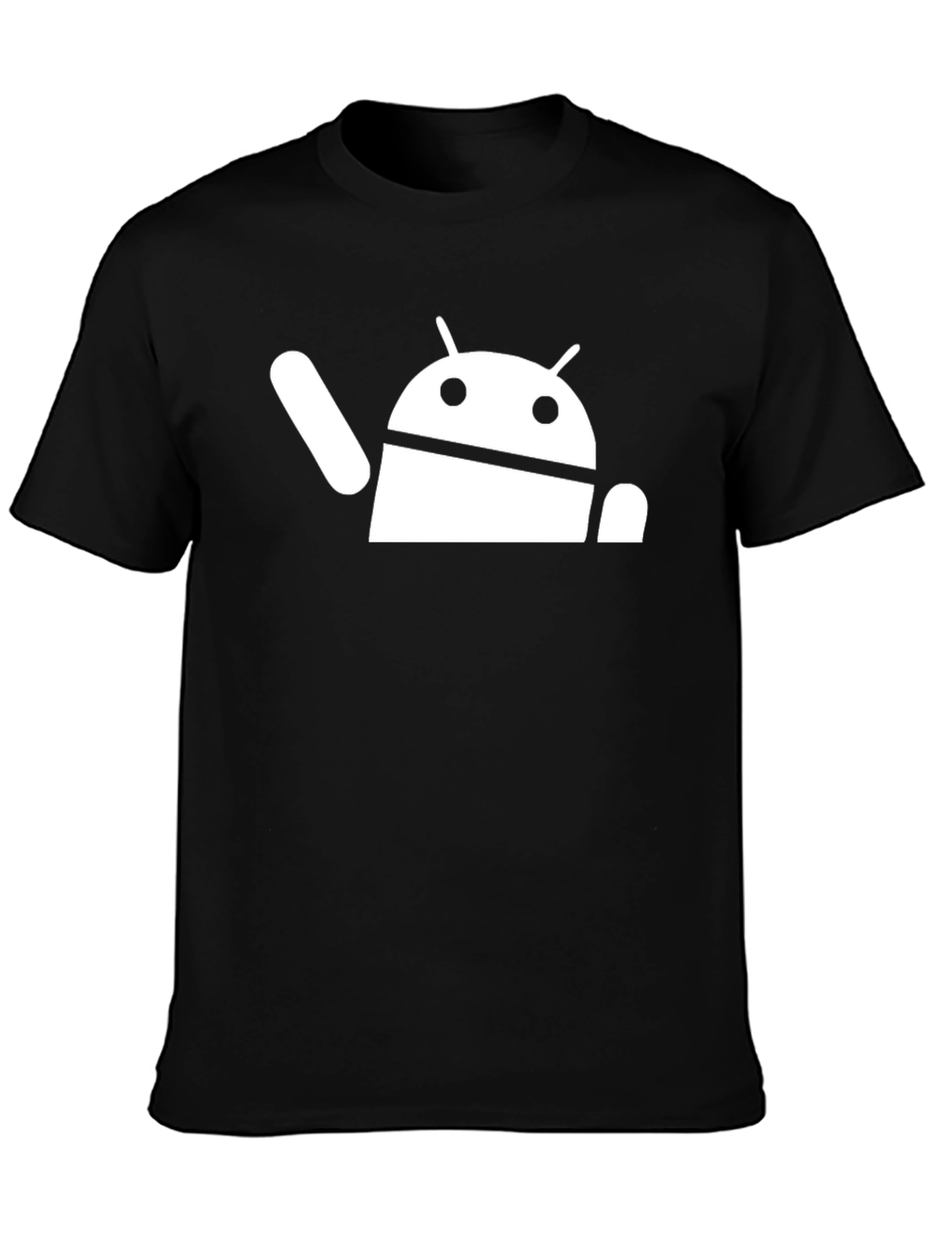 Android Robot Graphic Black T-Shirt