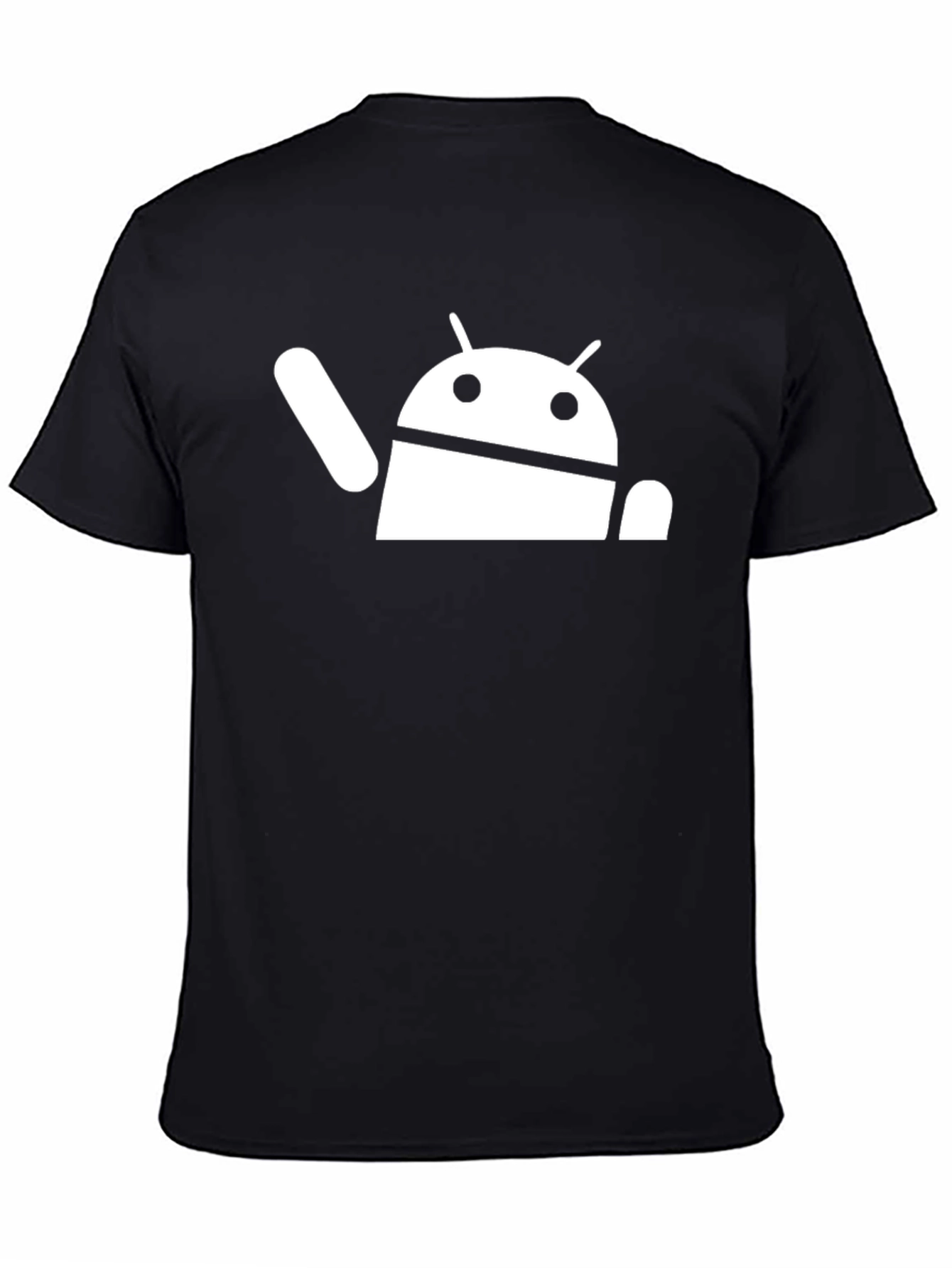 Android Robot Graphic Black T-Shirt