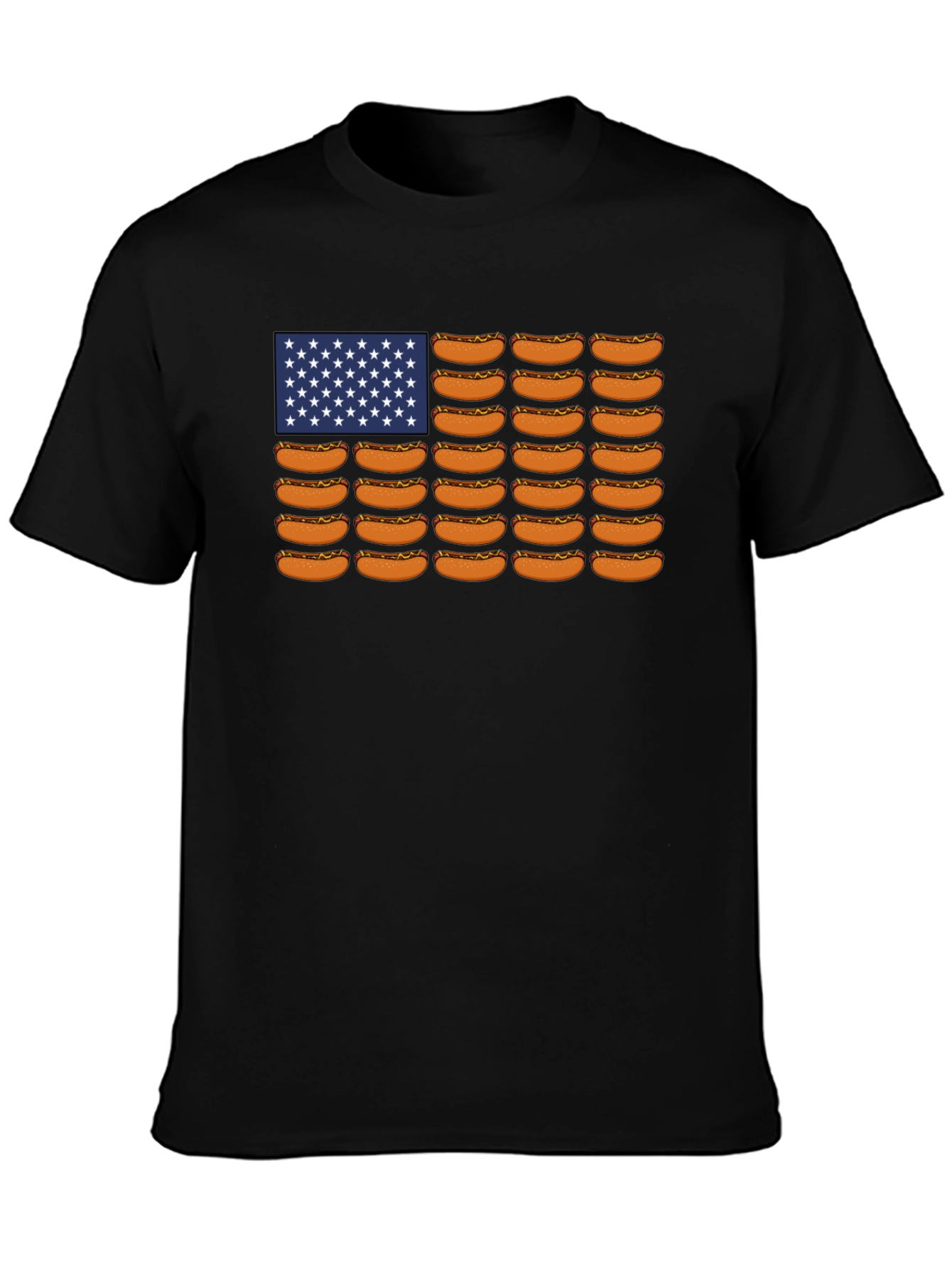 Hot Dog USA Flag Graphic Tee