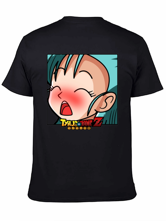 Anime Cartoon Graphic Print Black T-Shirt