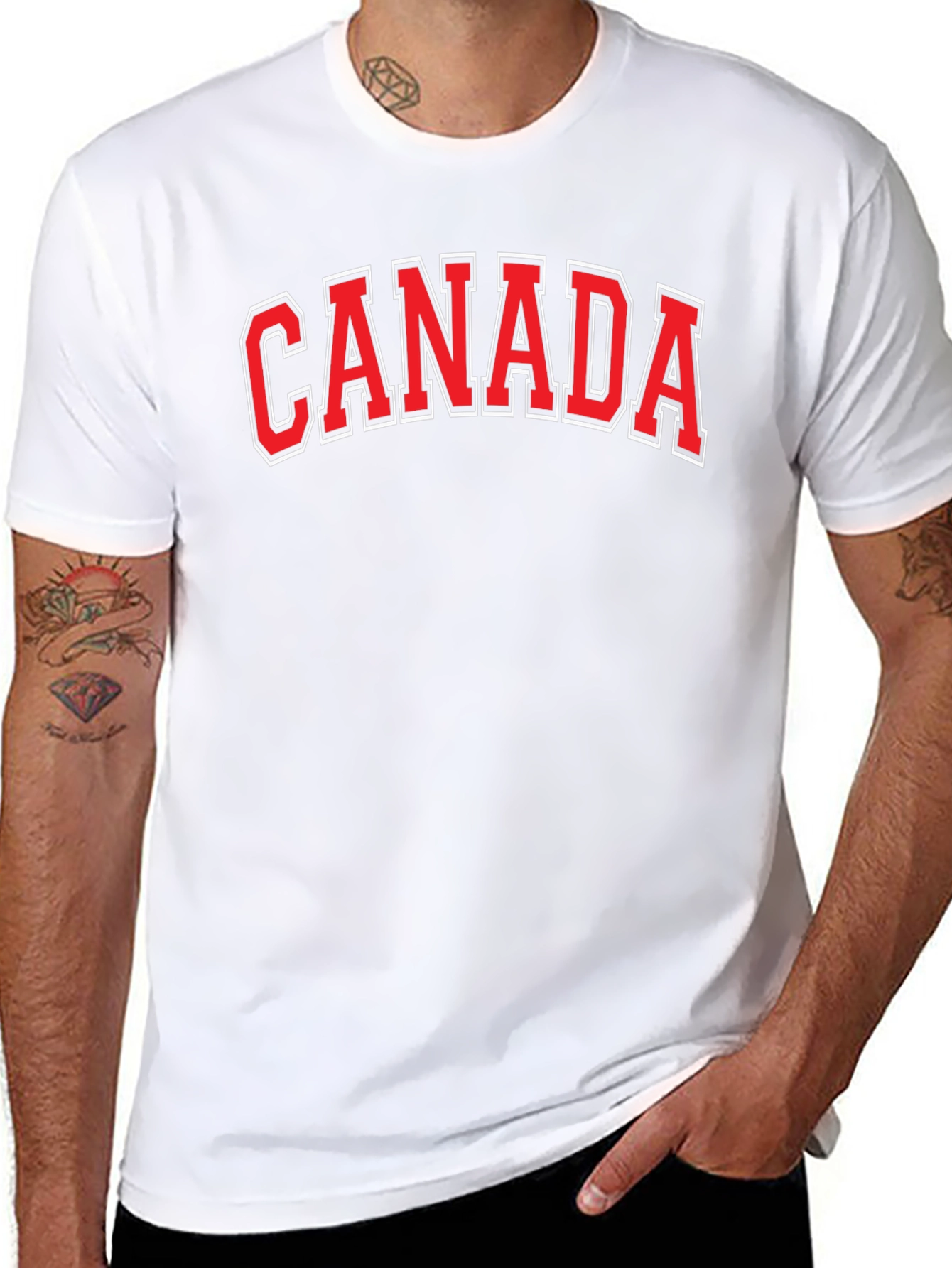 Canada Tee - Black Cotton Graphic T-Shirt