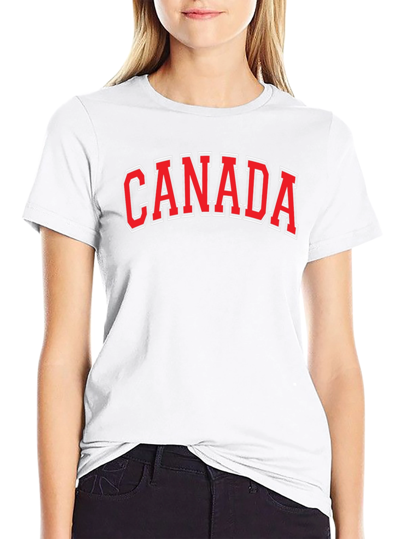 Canada Tee - Black Cotton Graphic T-Shirt