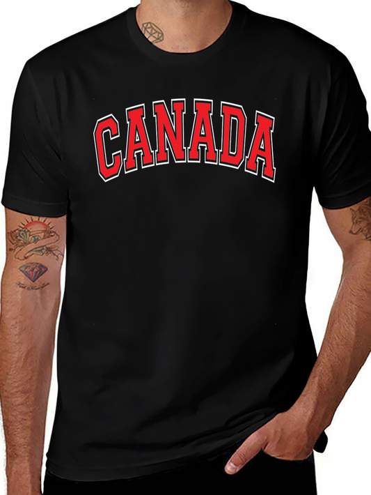 Canada Tee - Black Cotton Graphic T-Shirt