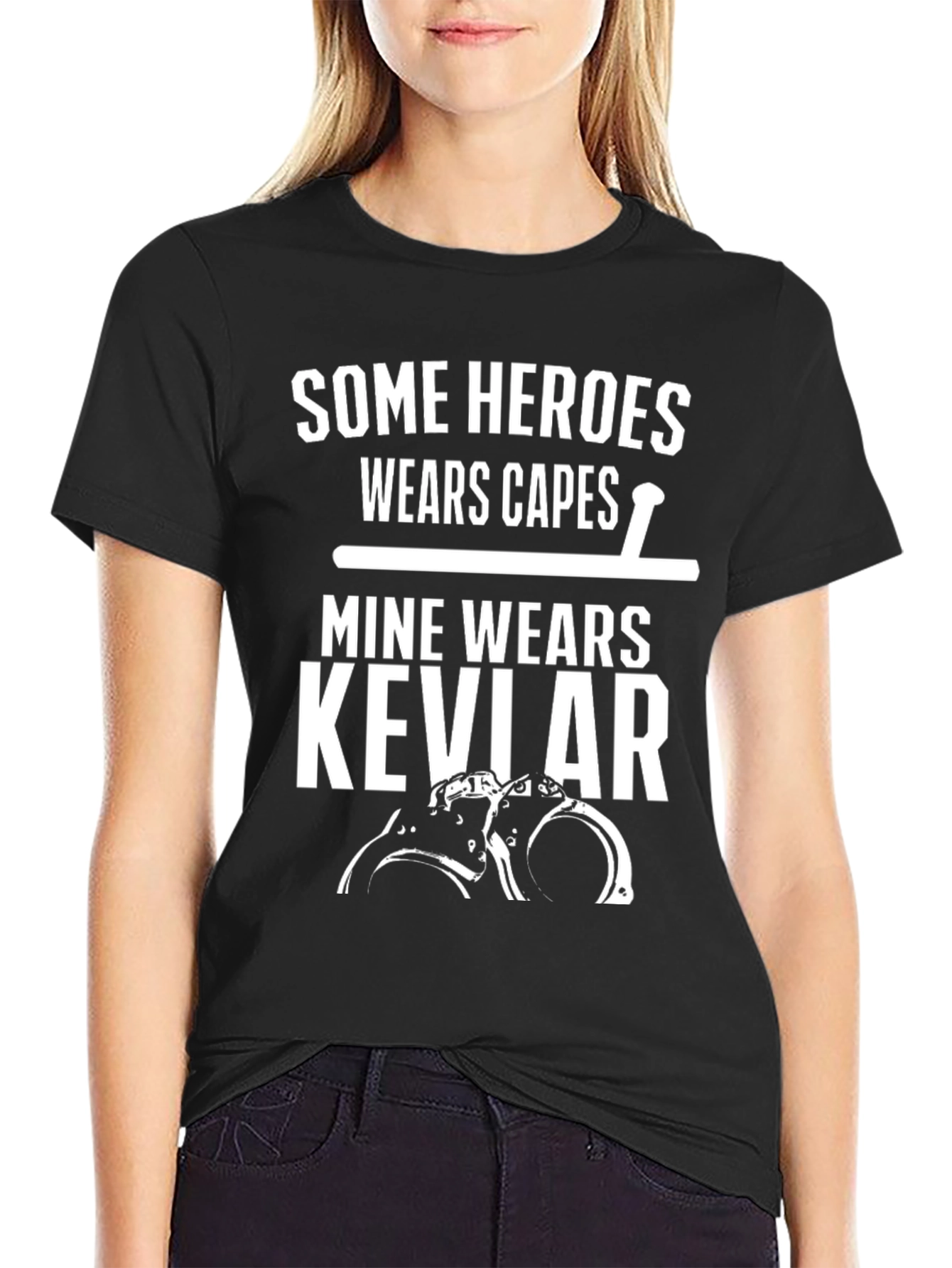 Heroes Wear Kevlar T-Shirt - Law Enforcement Tribute