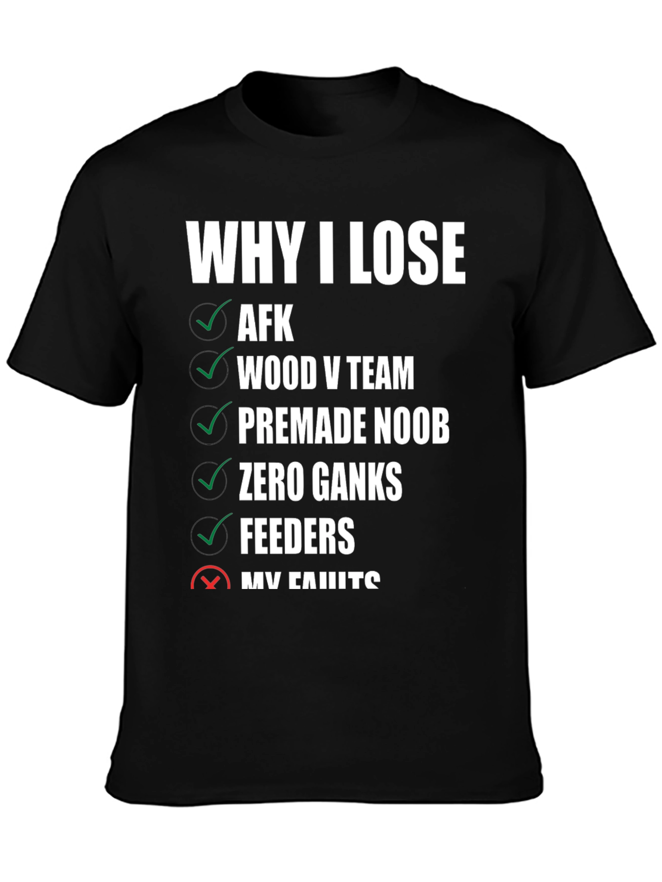 Gamer T-Shirt: Why I Lose