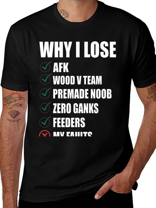 Gamer T-Shirt: Why I Lose