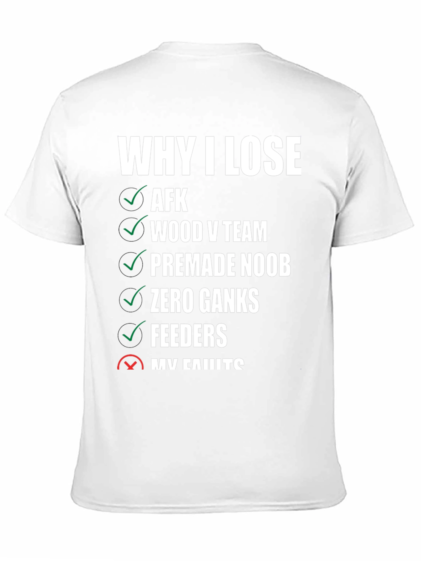 Gamer T-Shirt: Why I Lose