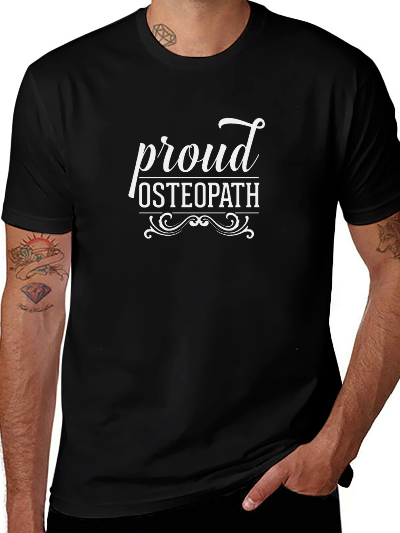 Proud Osteopath Black T-Shirt