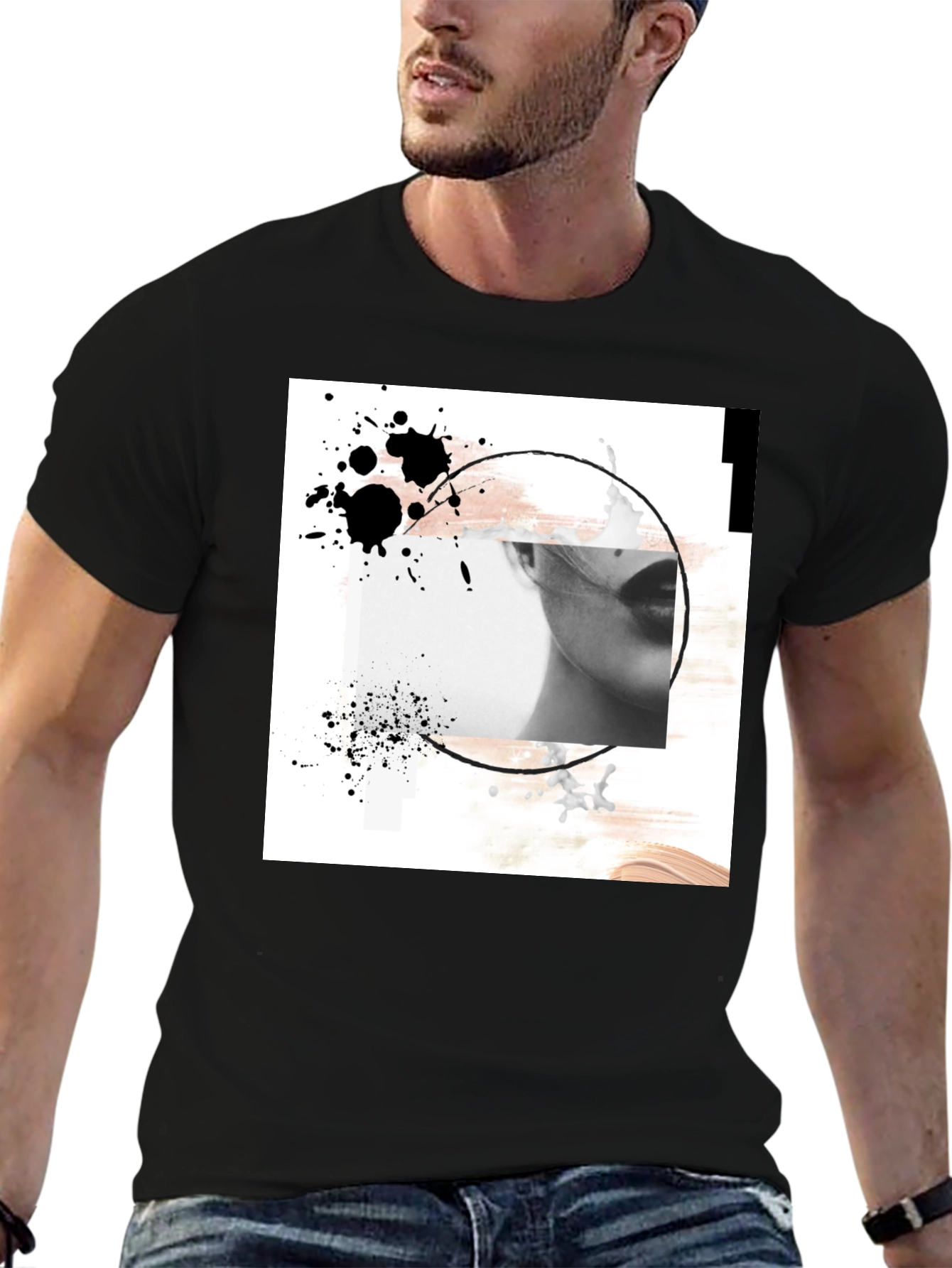 Abstract Art Black T-Shirt