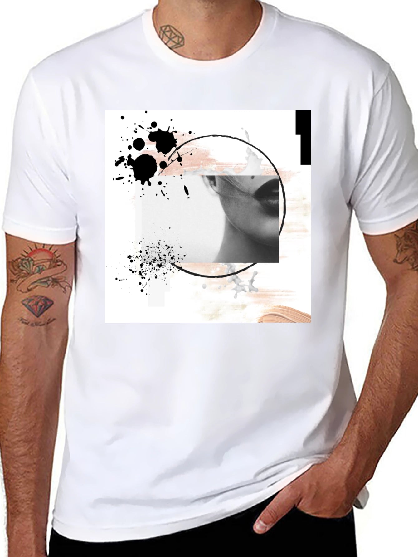 Abstract Art Black T-Shirt