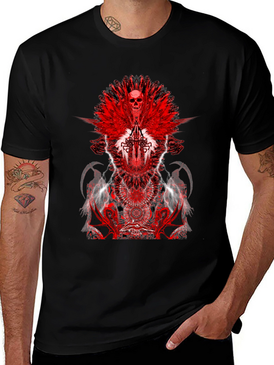 Skull & Wings Graphic T-Shirt - Dark Fantasy