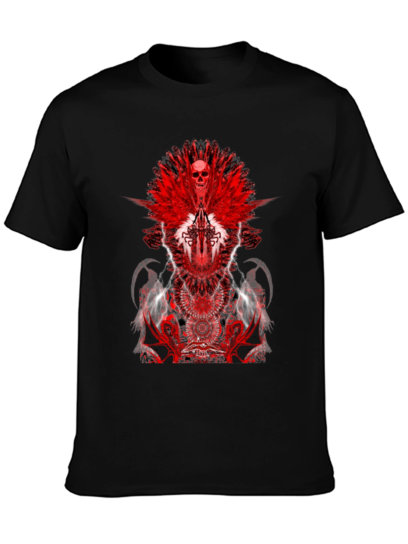Skull & Wings Graphic T-Shirt - Dark Fantasy