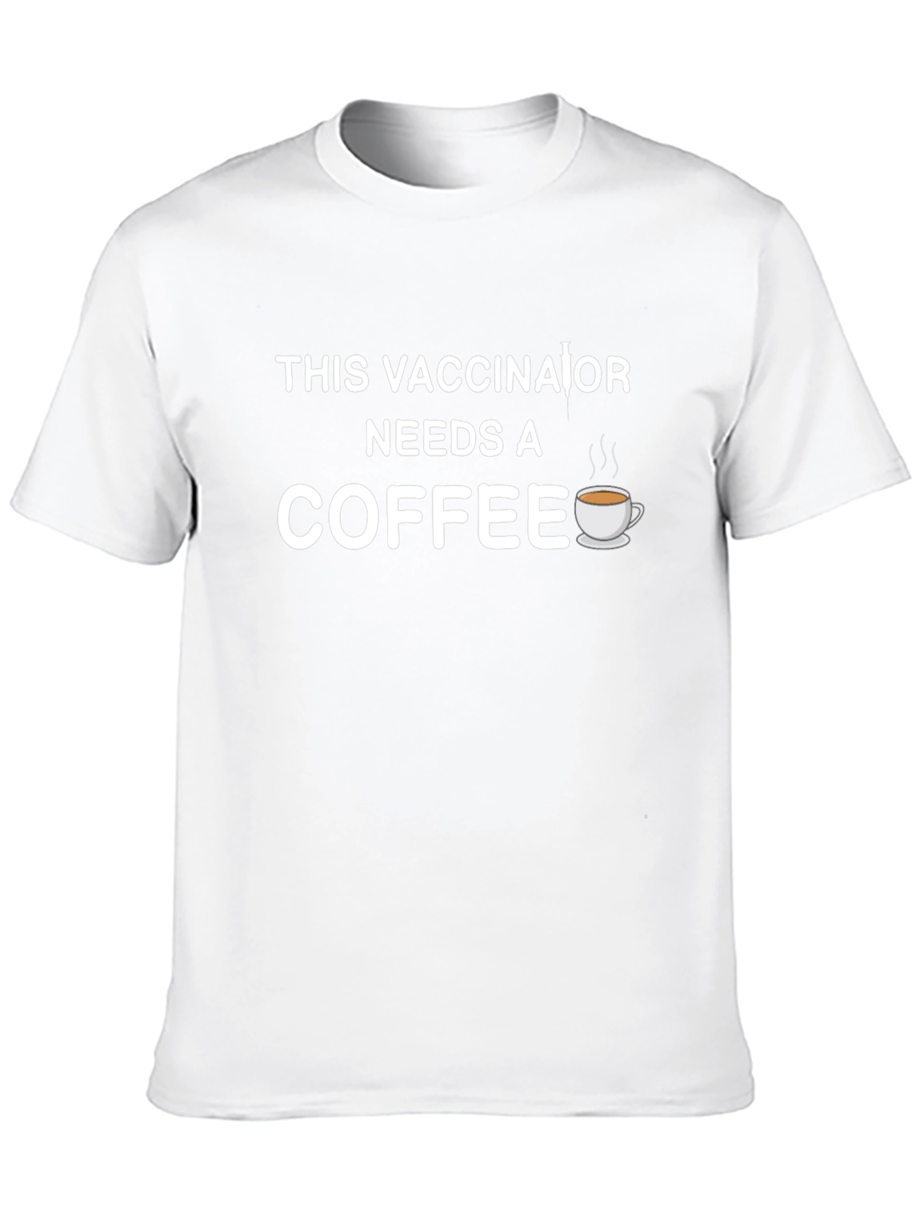 Vaccinator Needs Coffee Black Graphic Tee
