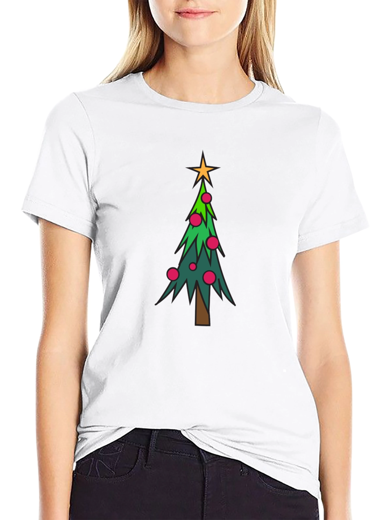Festive Christmas Tree Graphic Tee
