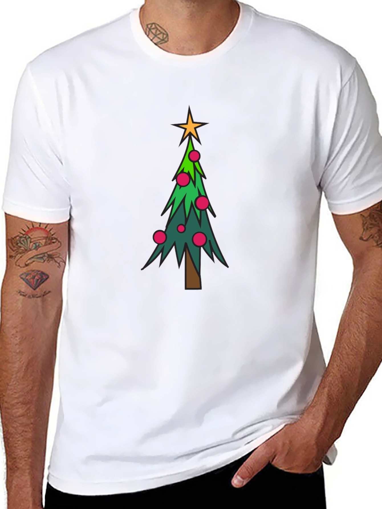Festive Christmas Tree Graphic Tee