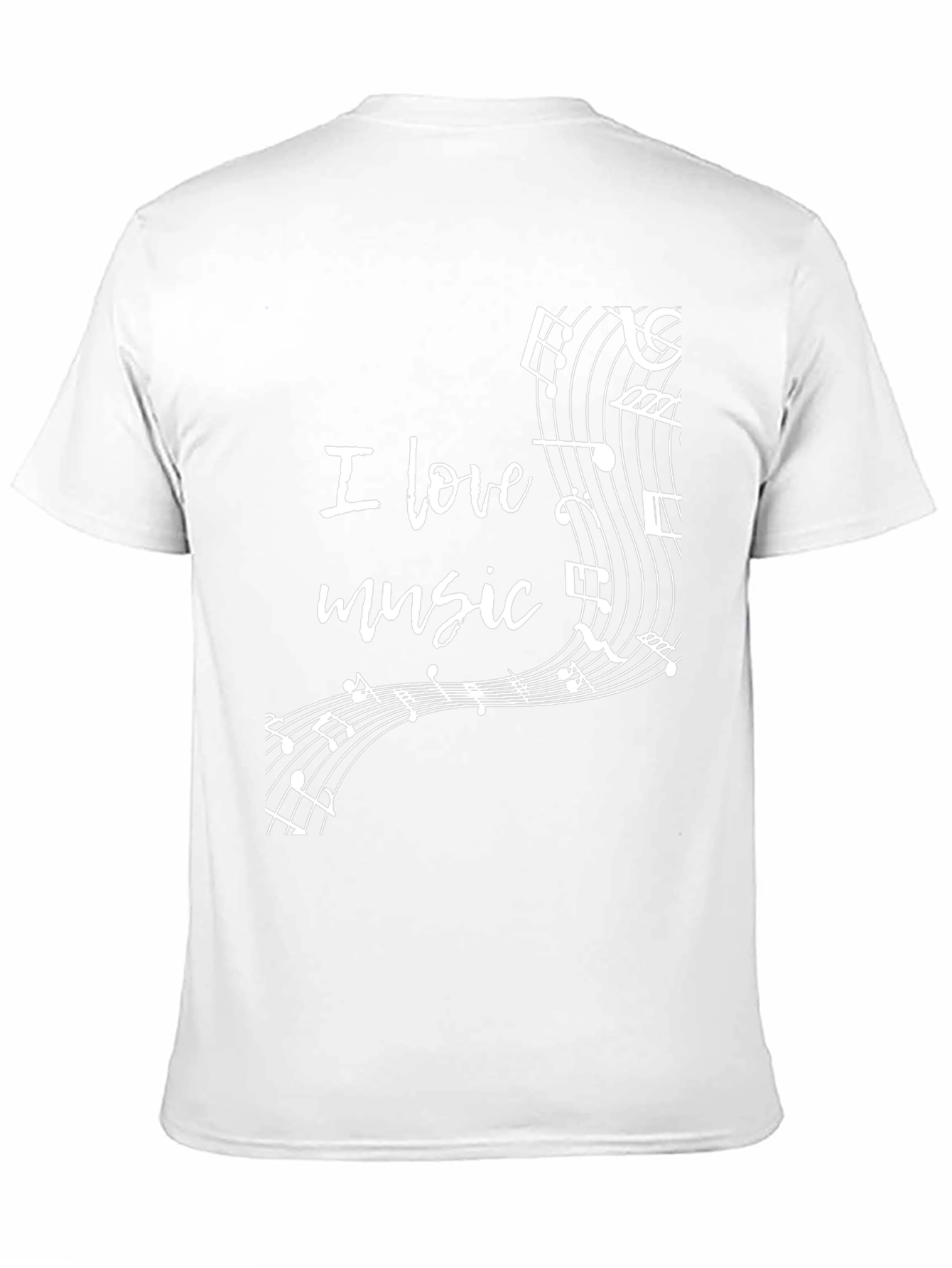 I Love Music T-Shirt - Black Cotton Tee