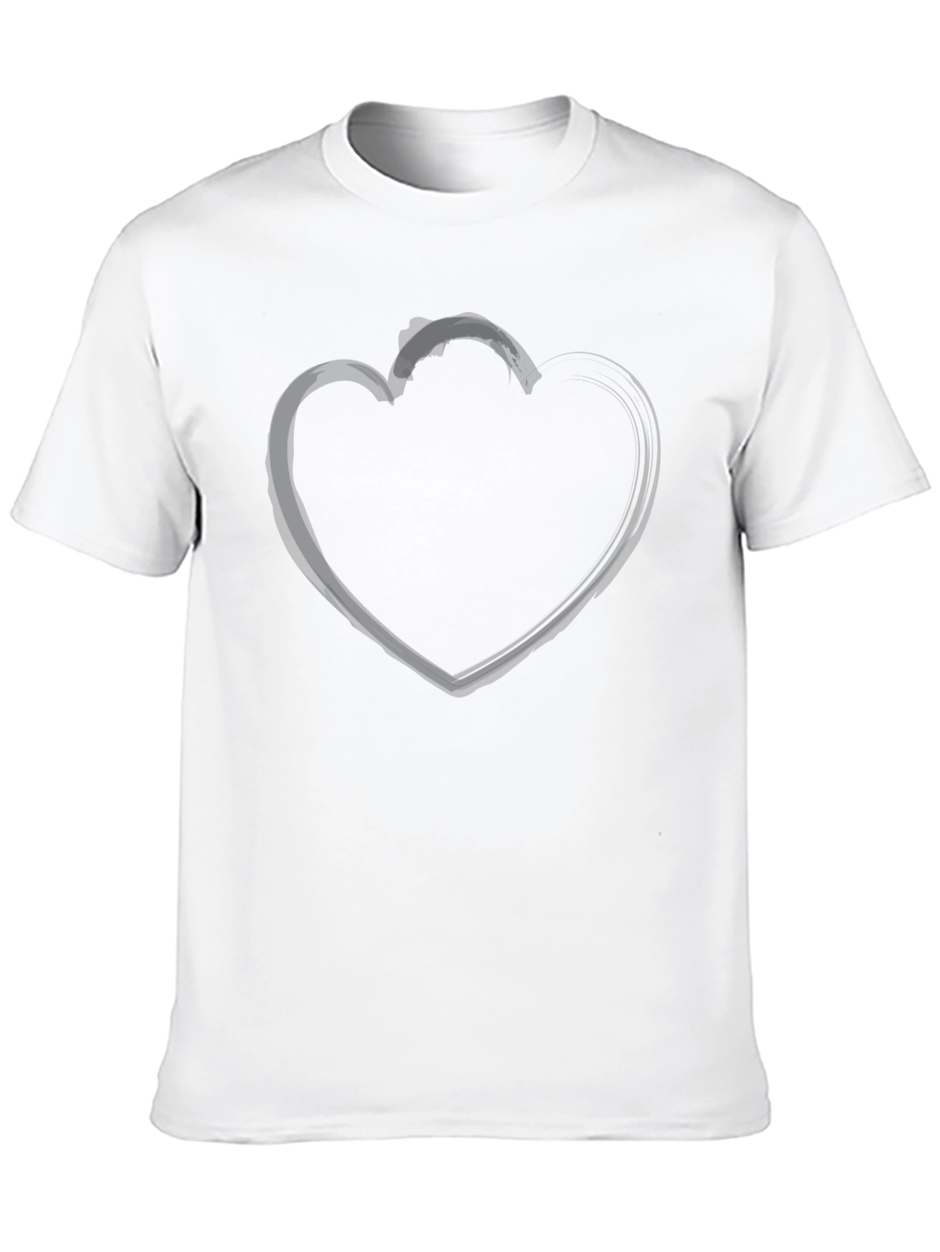 Heart Outline Black T-Shirt