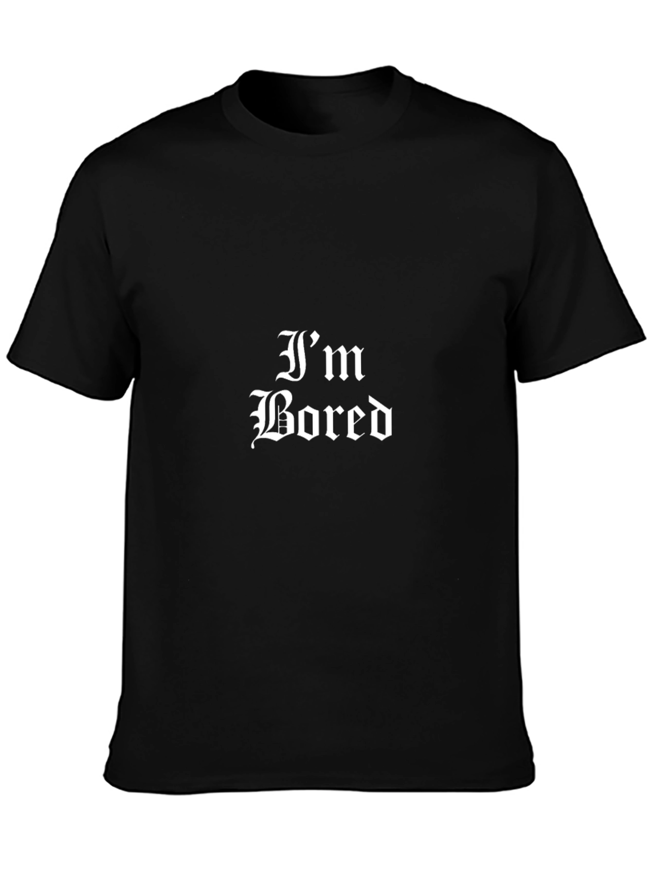 Im Bored Graphic Tee - Black Cotton Blend