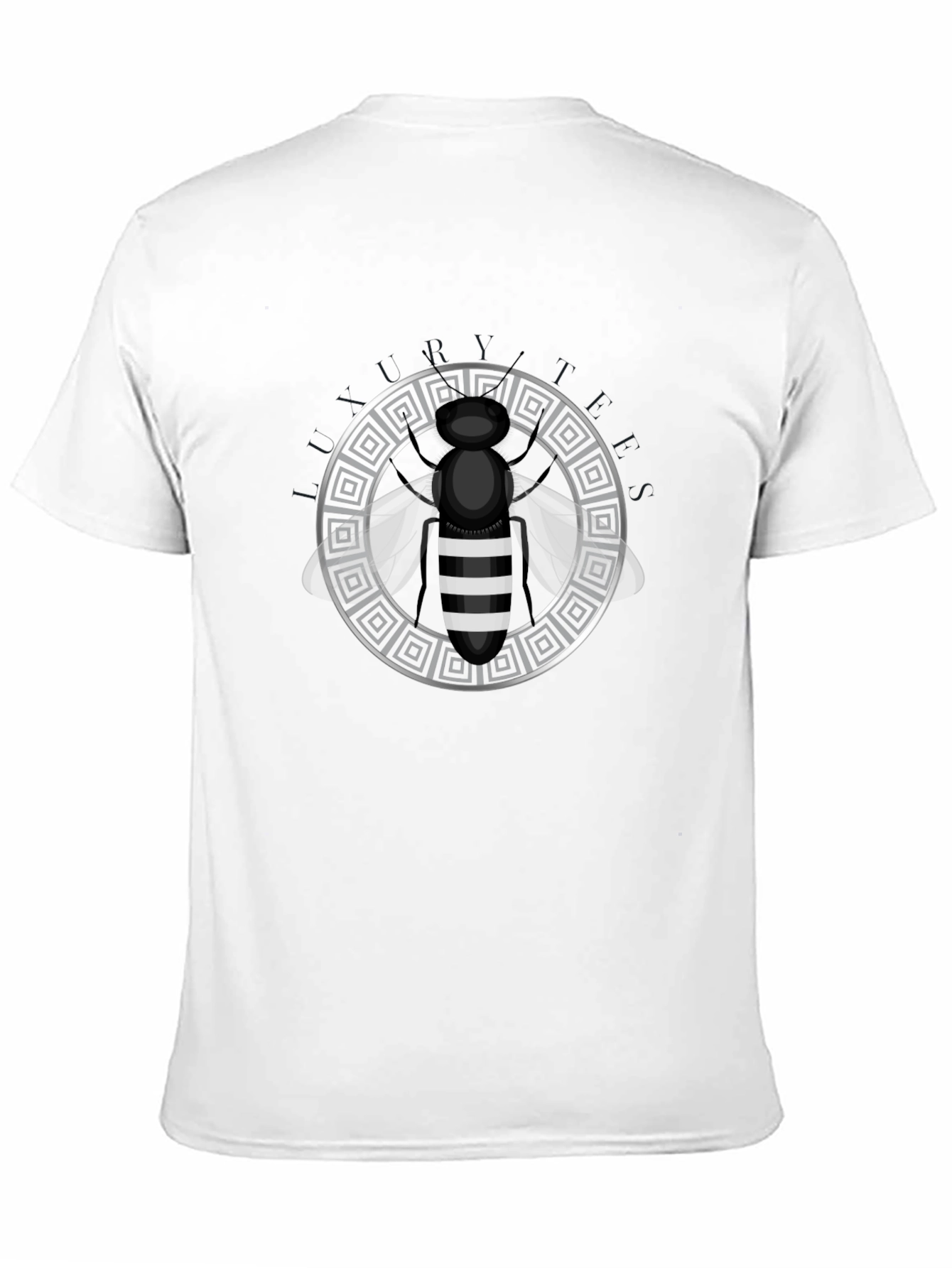 Black Graphic Tee - Stripped Bee Design