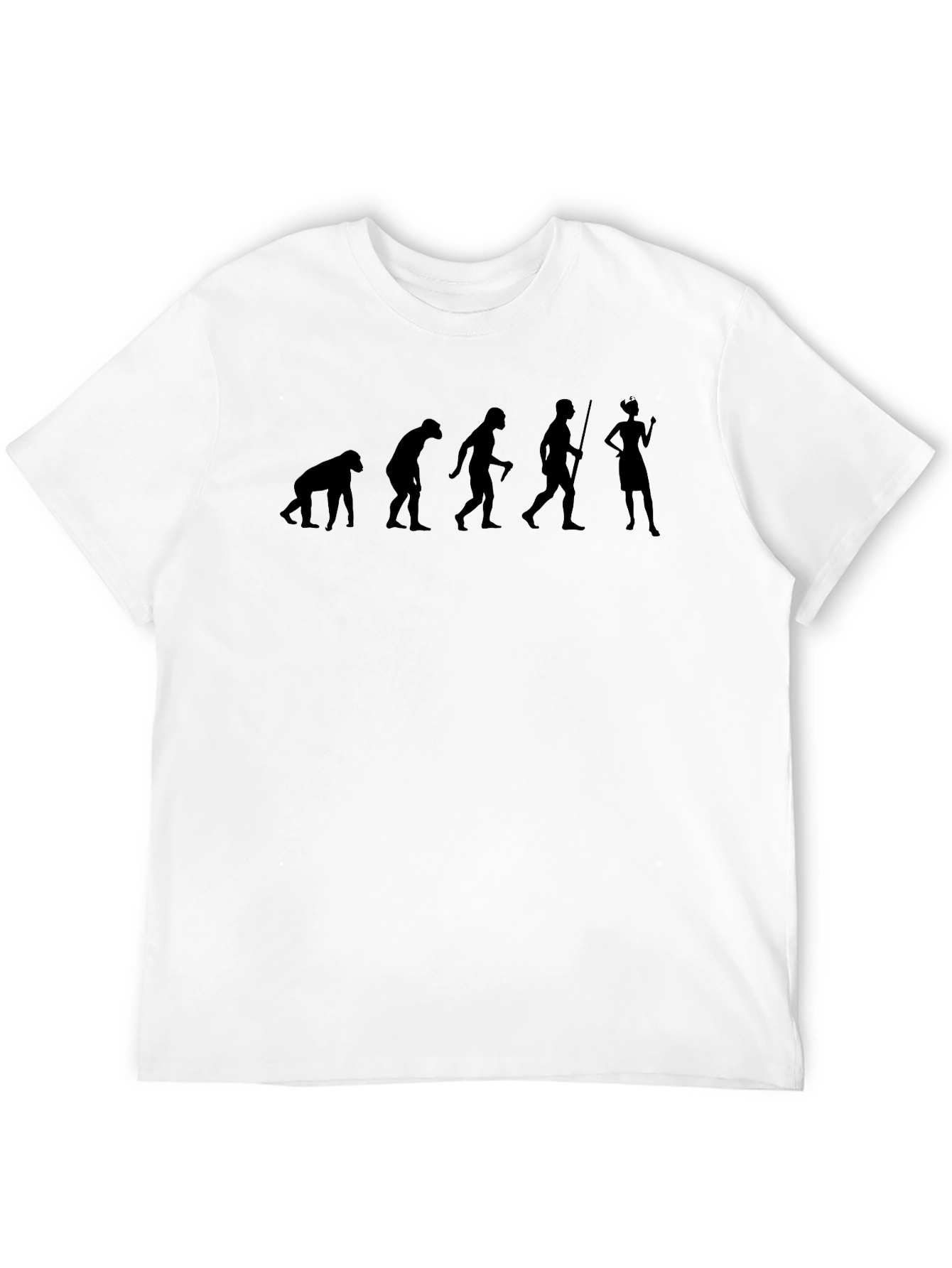 Evolution of Woman Black T-Shirt