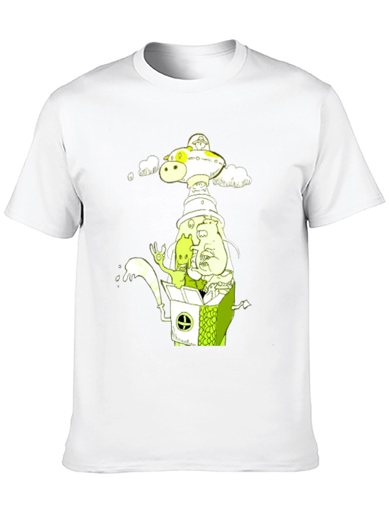 Cartoon Graphic Tee - Mens Black T-Shirt