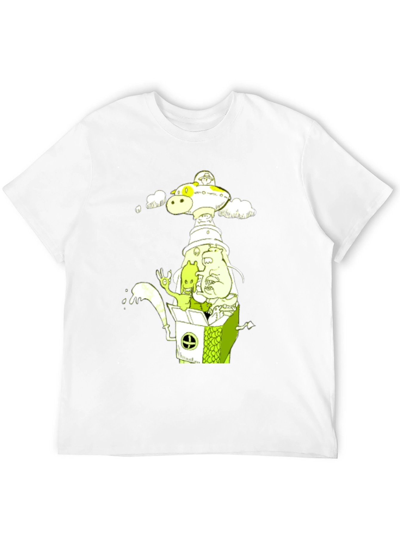 Cartoon Graphic Tee - Mens Black T-Shirt