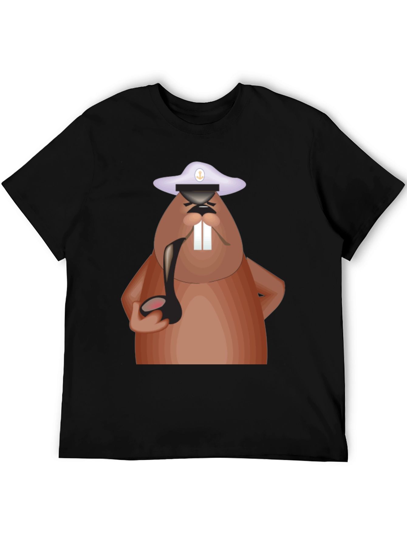 Cartoon Beaver Captain T-Shirt