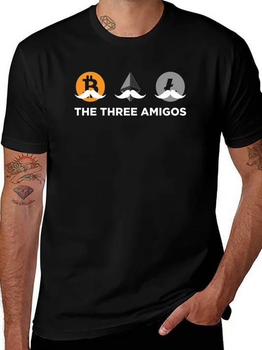 Bitcoin Etherium Litecoin Three Amigos T-Shirt