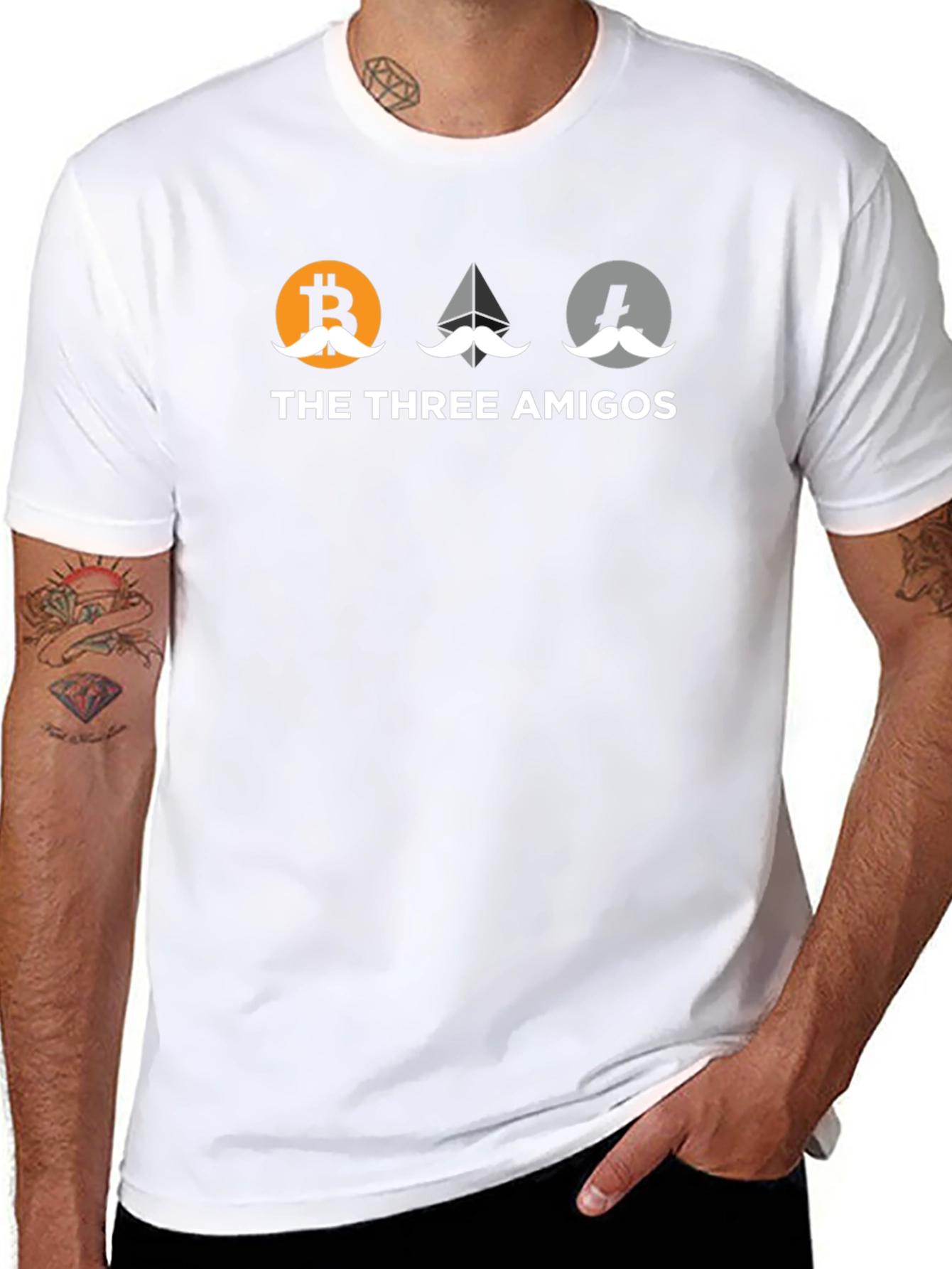 Bitcoin Etherium Litecoin Three Amigos T-Shirt