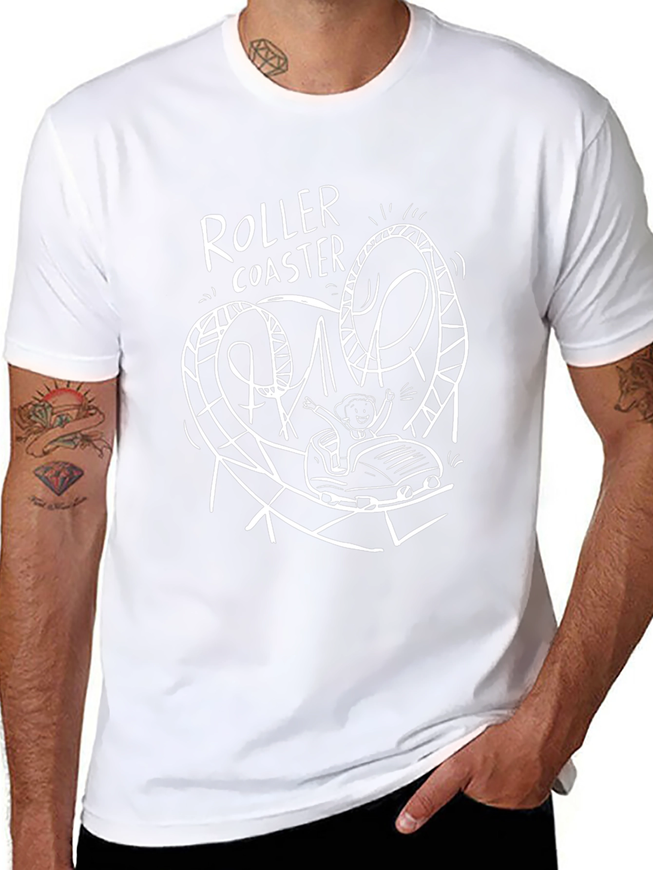 Roller Coaster Graphic Tee - Thrill Ride Shirt
