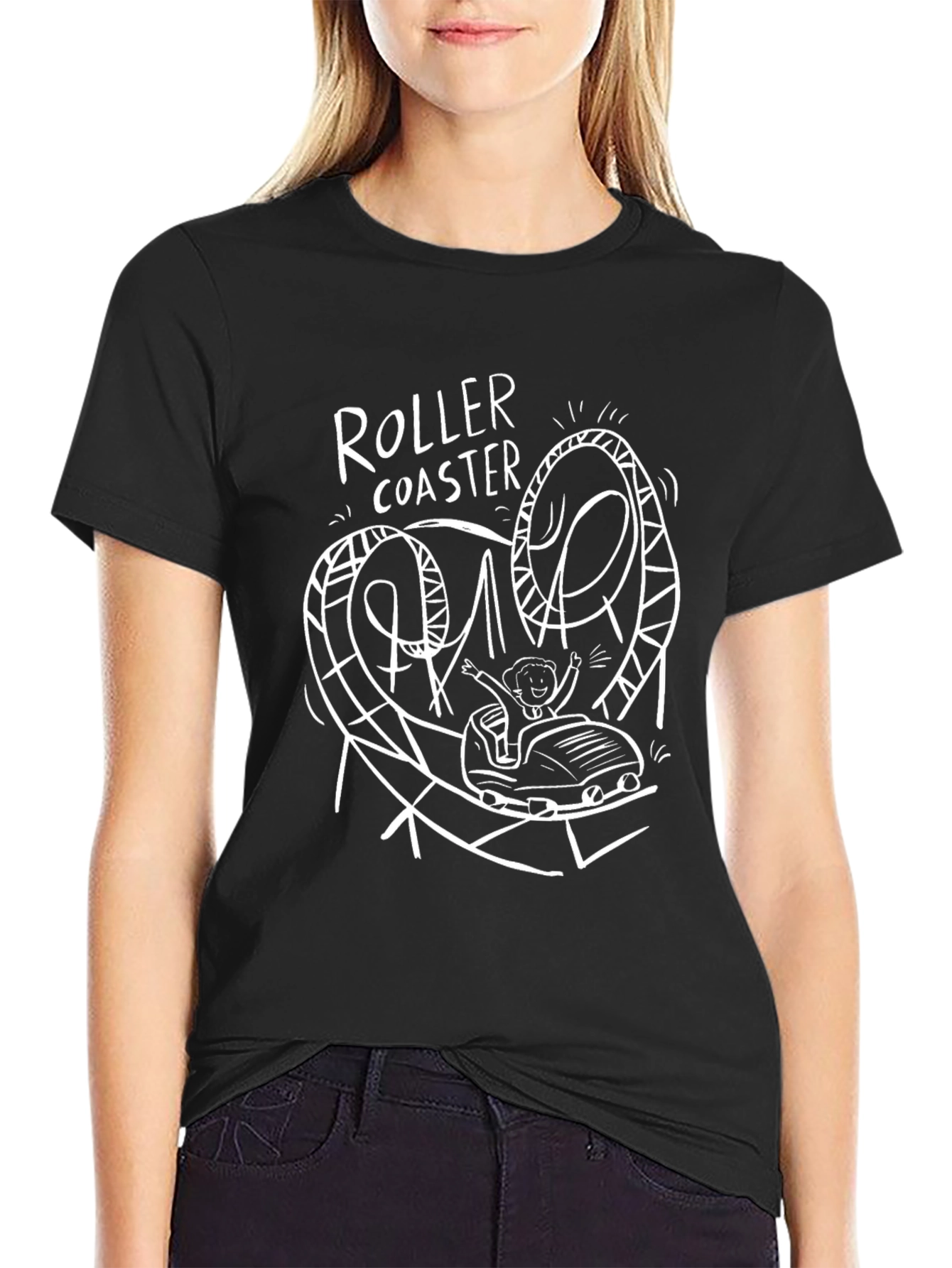Roller Coaster Graphic Tee - Thrill Ride Shirt