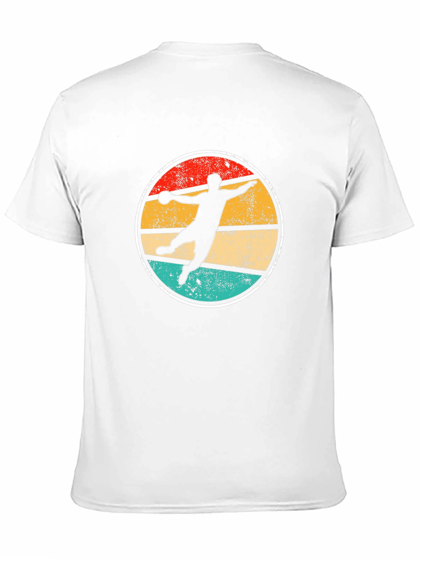 Retro Handball Player Graphic T-Shirt