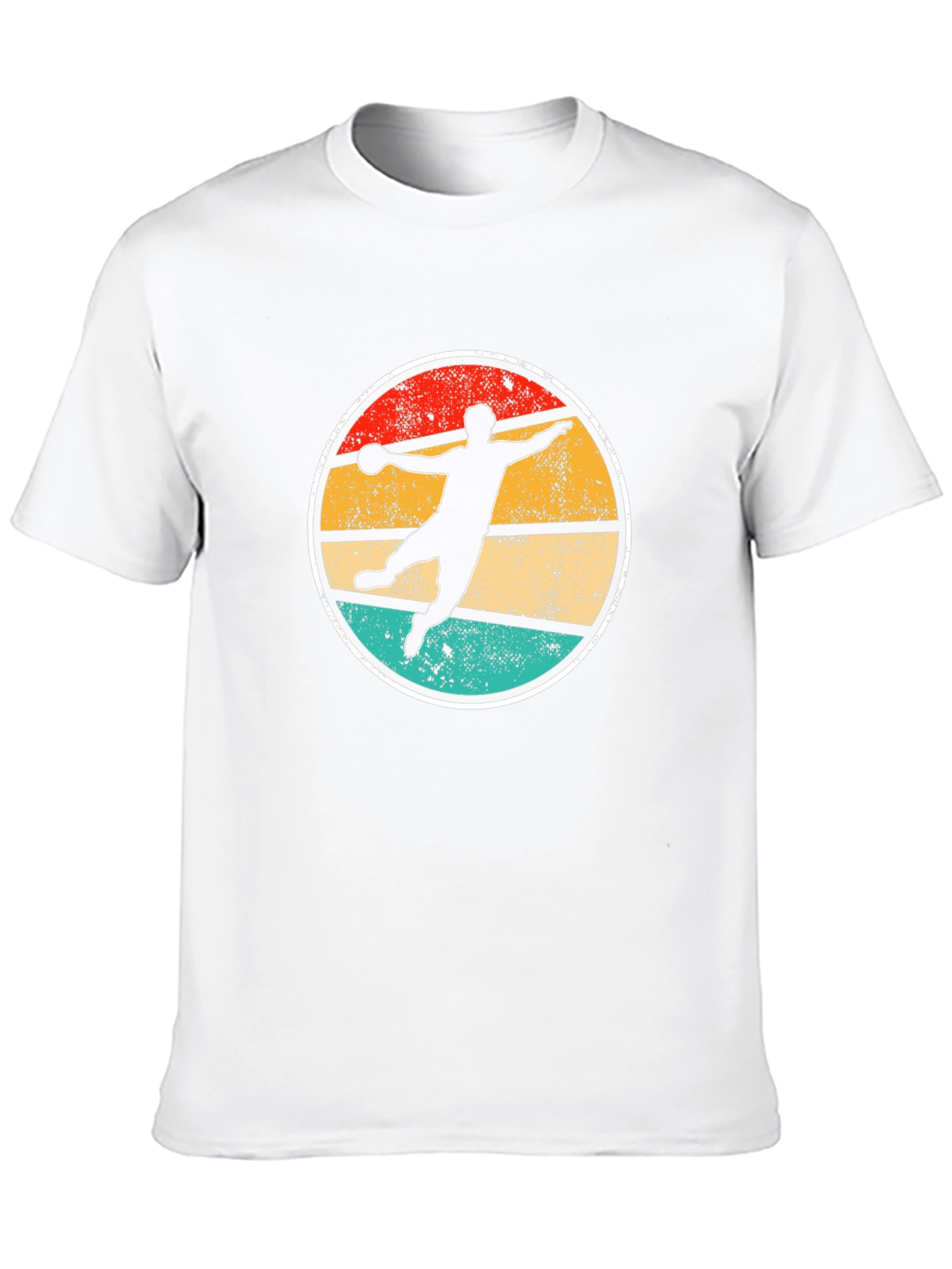Retro Handball Player Graphic T-Shirt