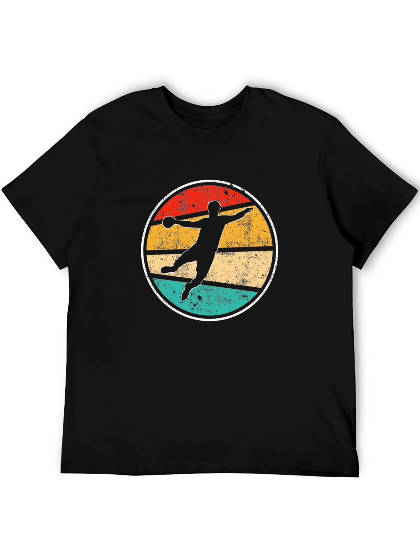 Retro Handball Player Graphic T-Shirt