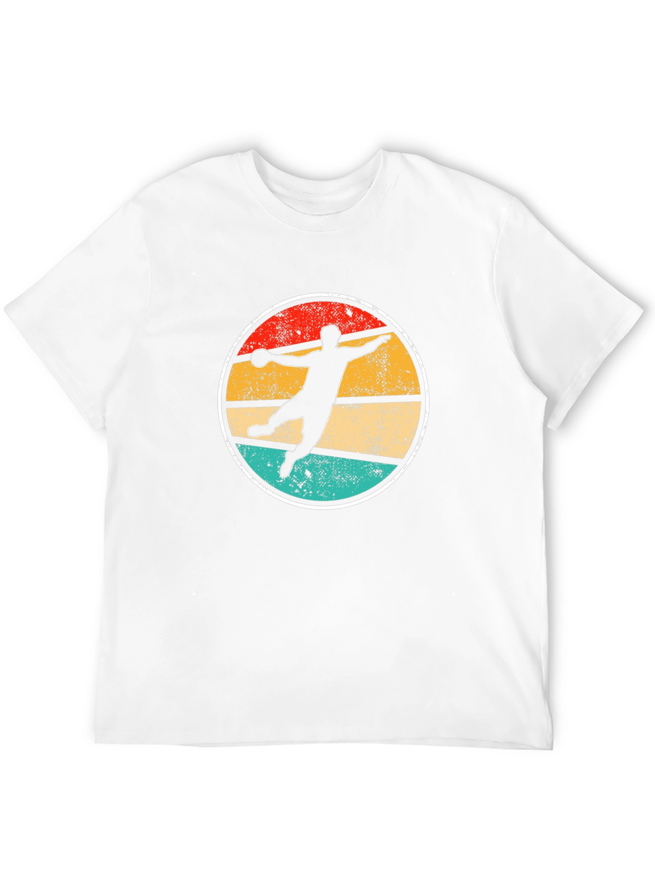 Retro Handball Player Graphic T-Shirt