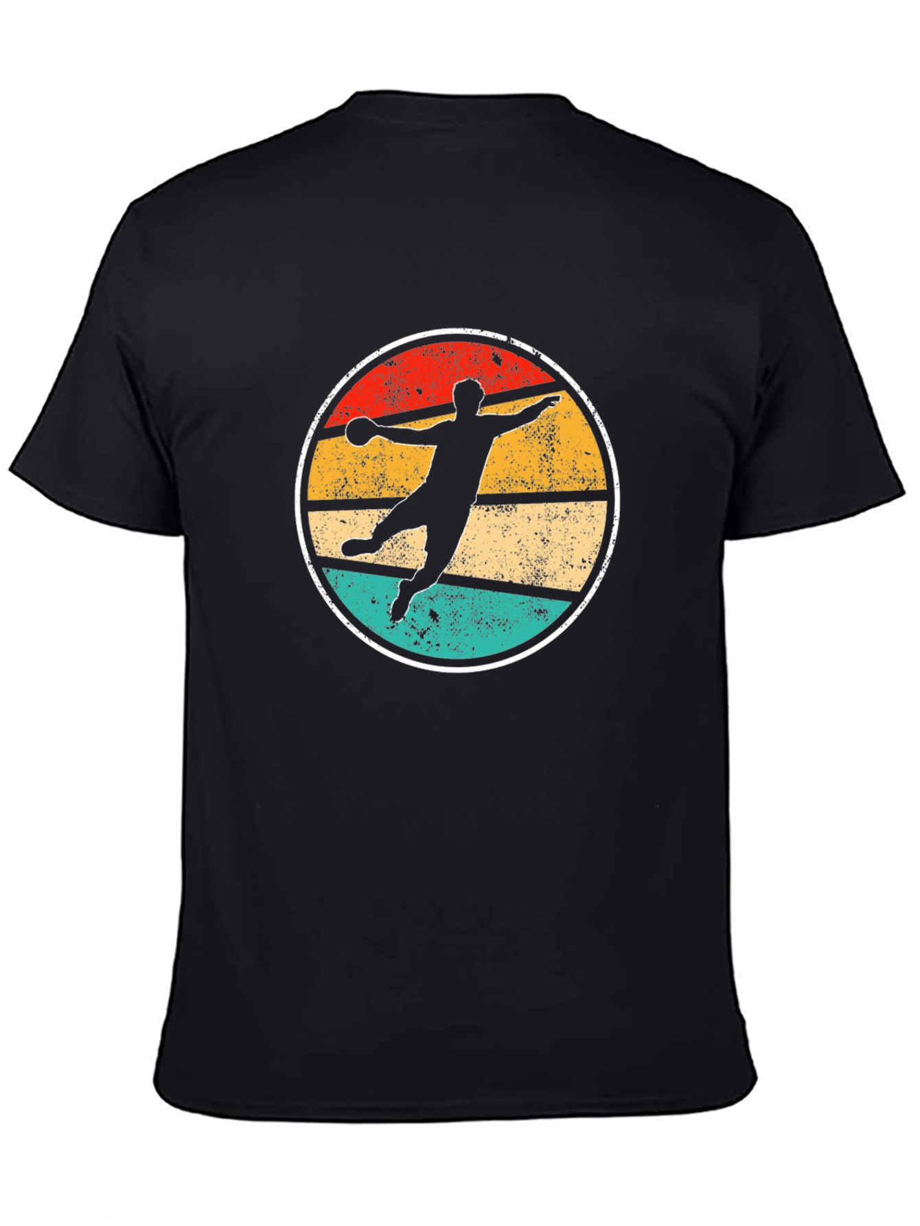 Retro Handball Player Graphic T-Shirt