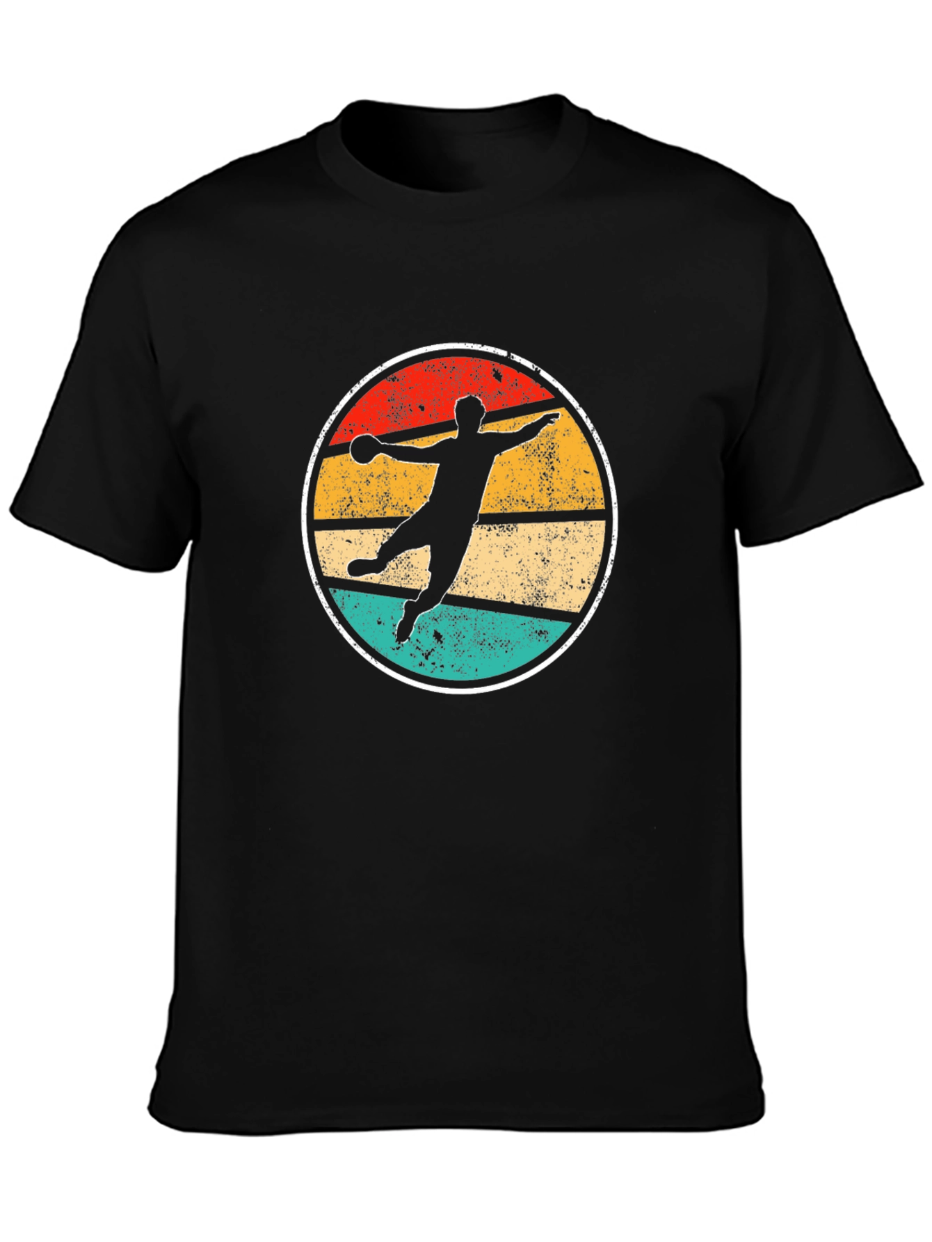 Retro Handball Player Graphic T-Shirt