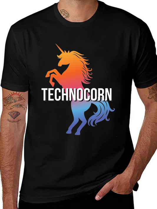 Technocorn Graphic T-Shirt - Mens Black Tee