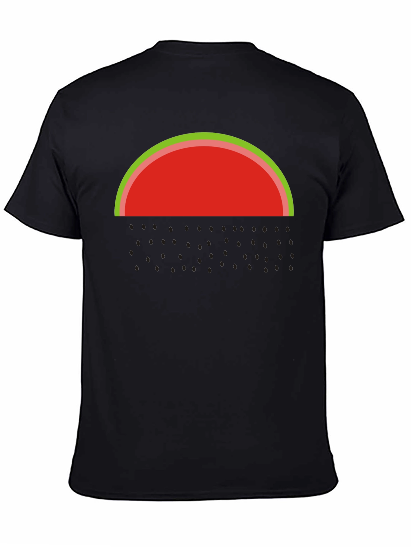 Watermelon Graphic Tee - Casual Black T-Shirt