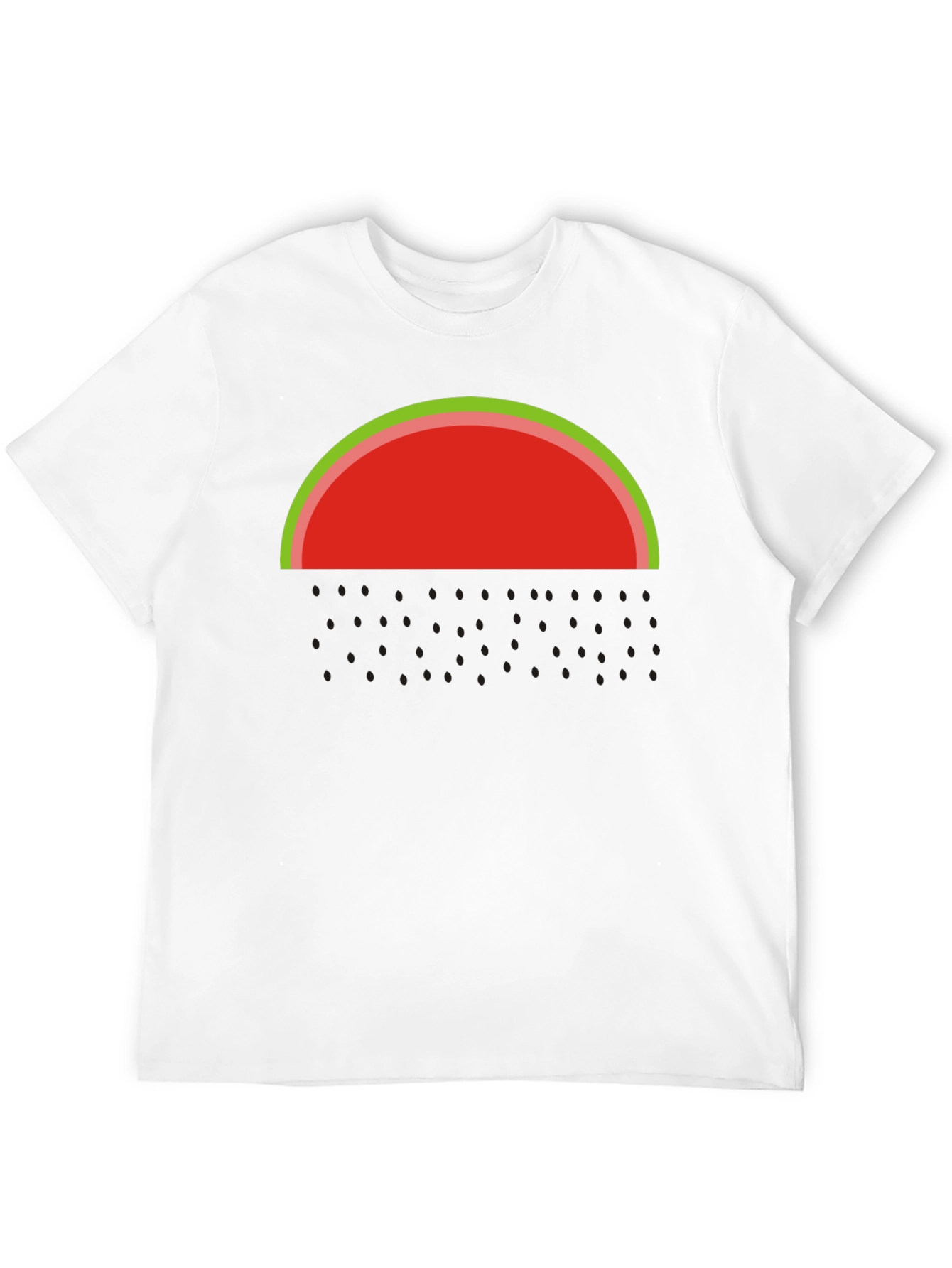 Watermelon Graphic Tee - Casual Black T-Shirt