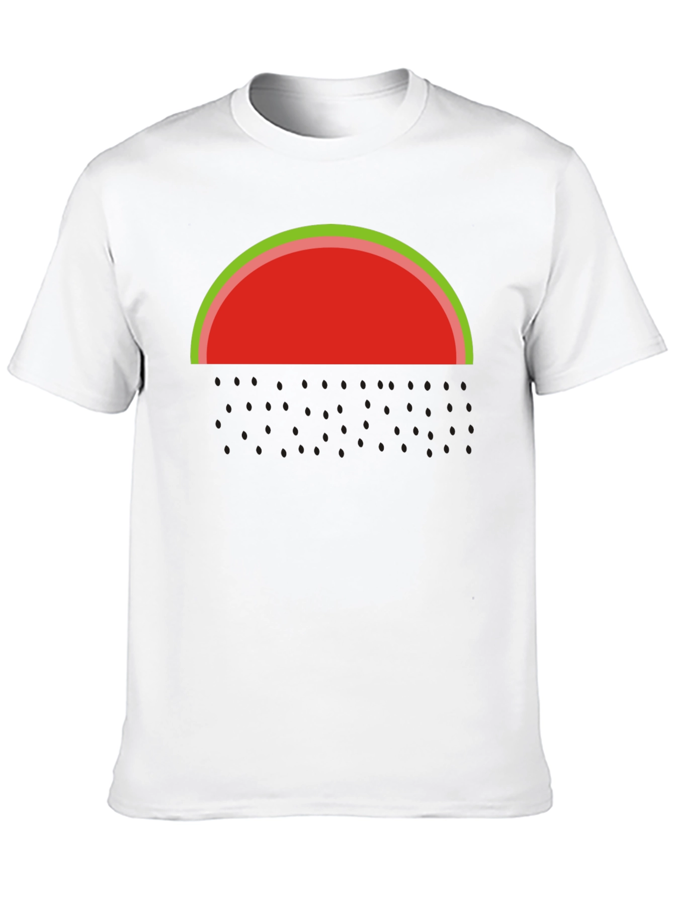 Watermelon Graphic Tee - Casual Black T-Shirt