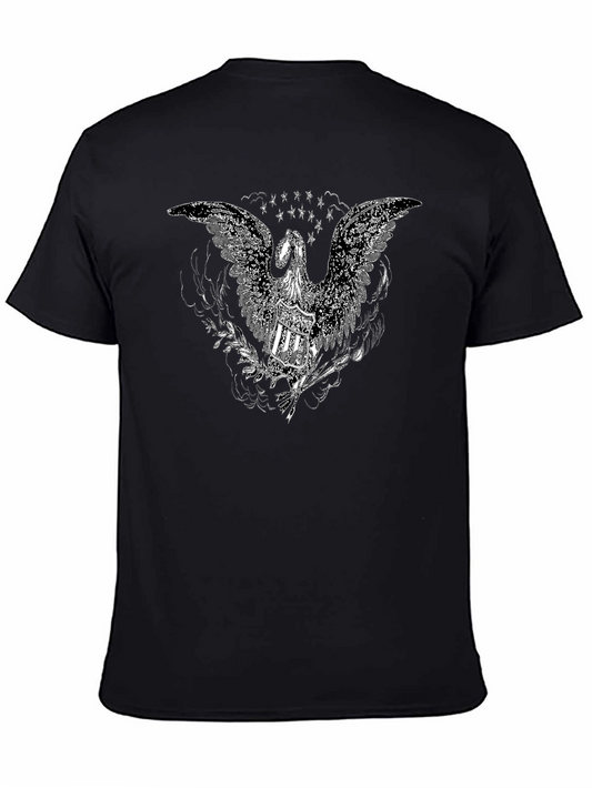 Black T-Shirt with Eagle Design