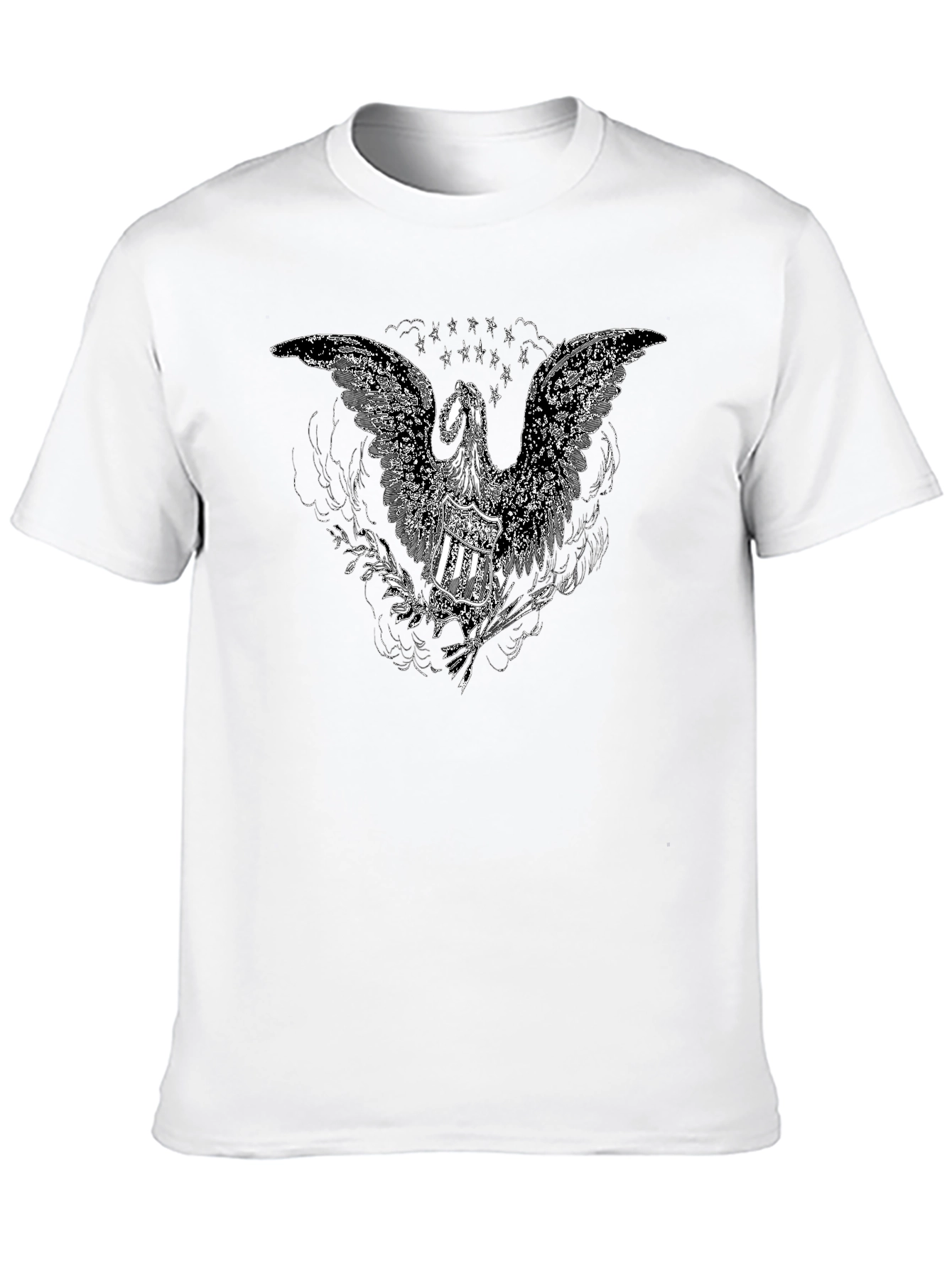 Black T-Shirt with Eagle Design