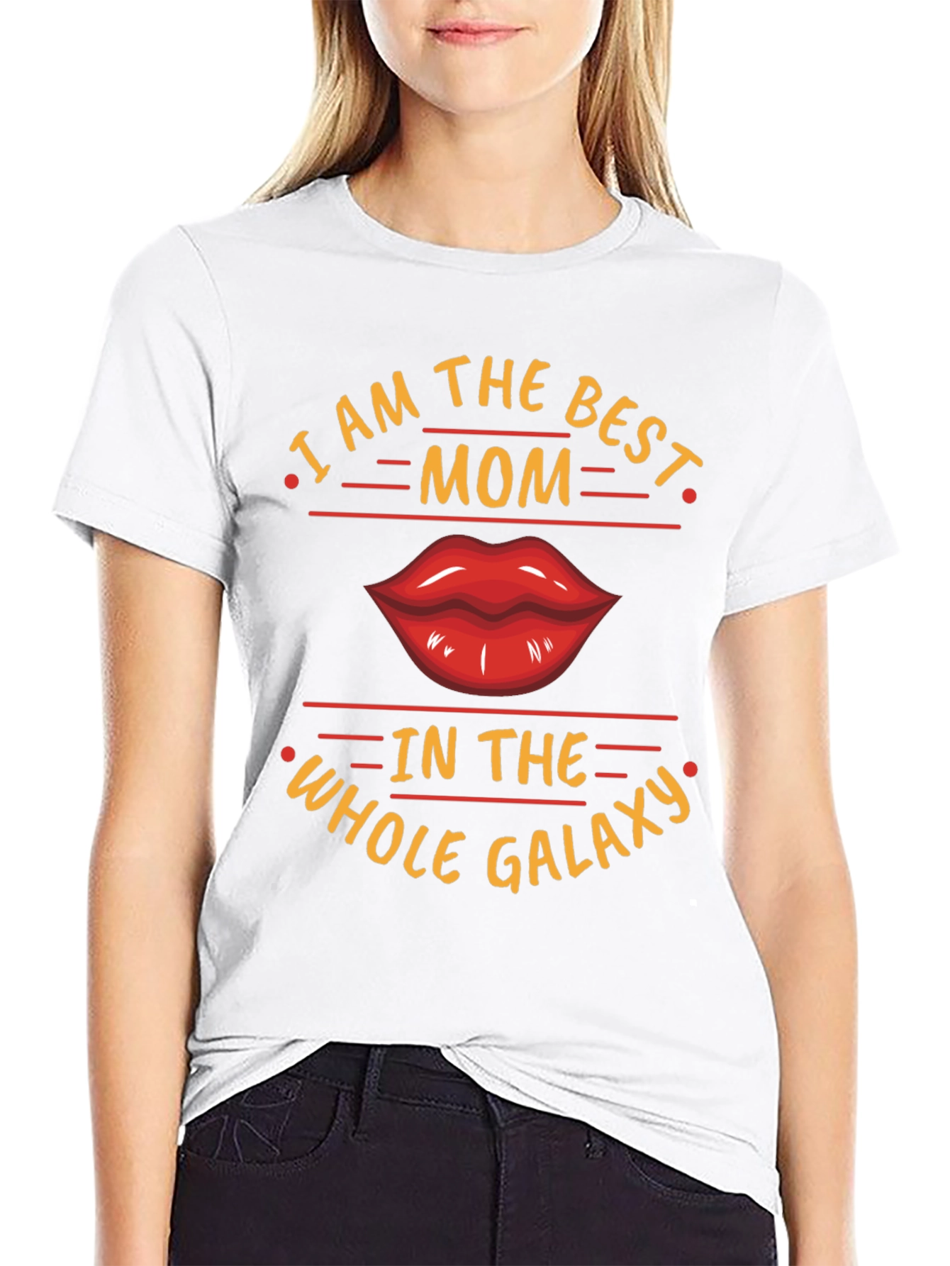 Best Mom Galaxy Graphic Tee - Black