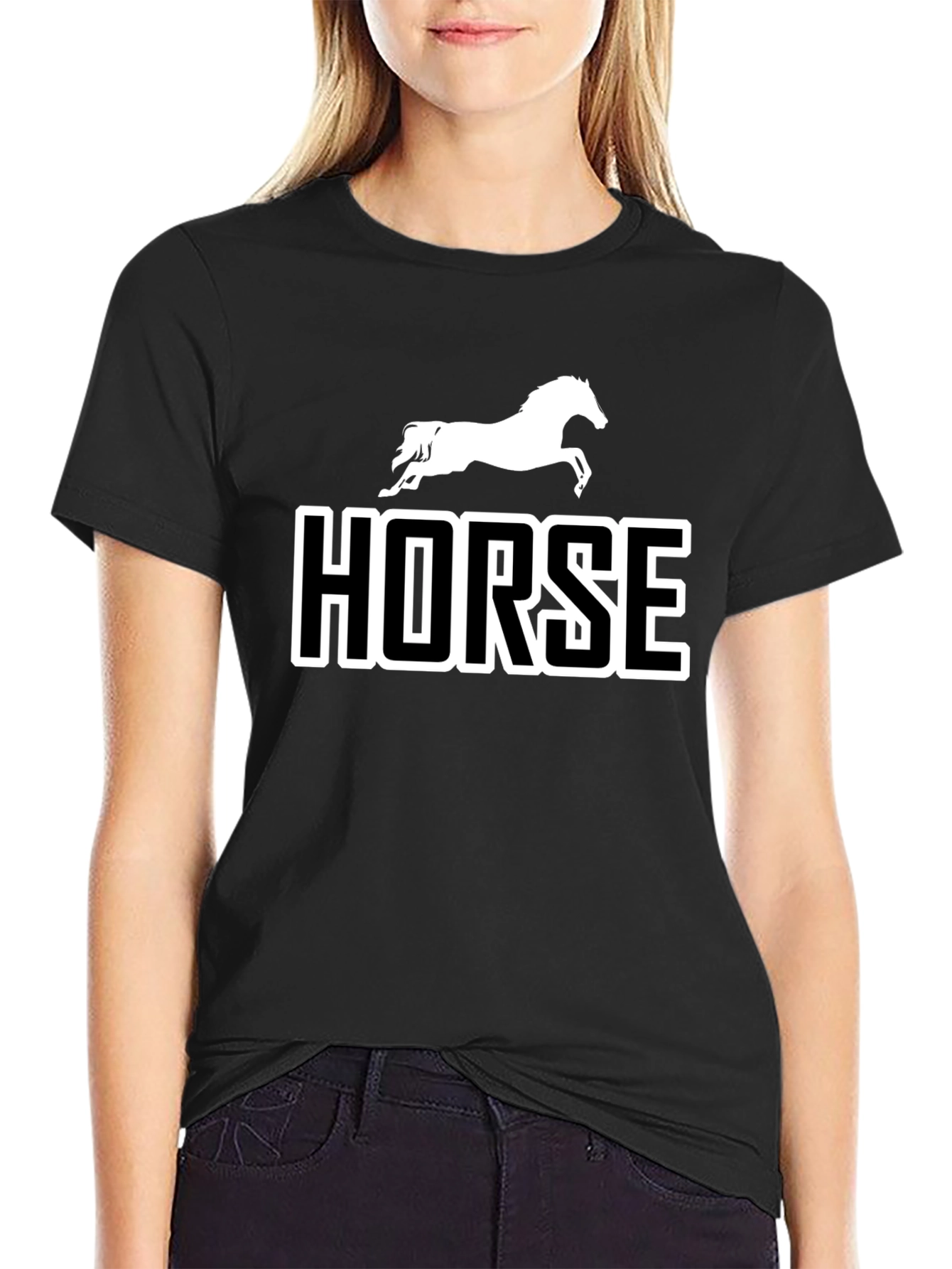 Horse Graphic Black T-Shirt