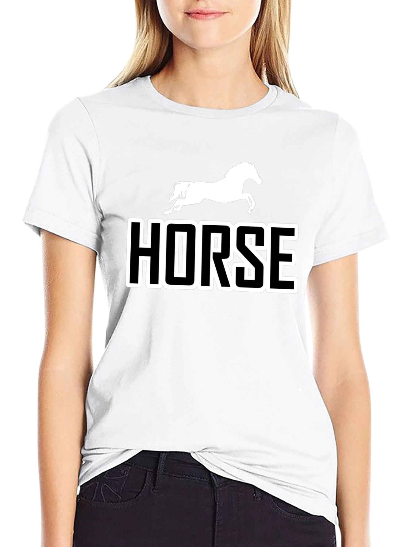Horse Graphic Black T-Shirt