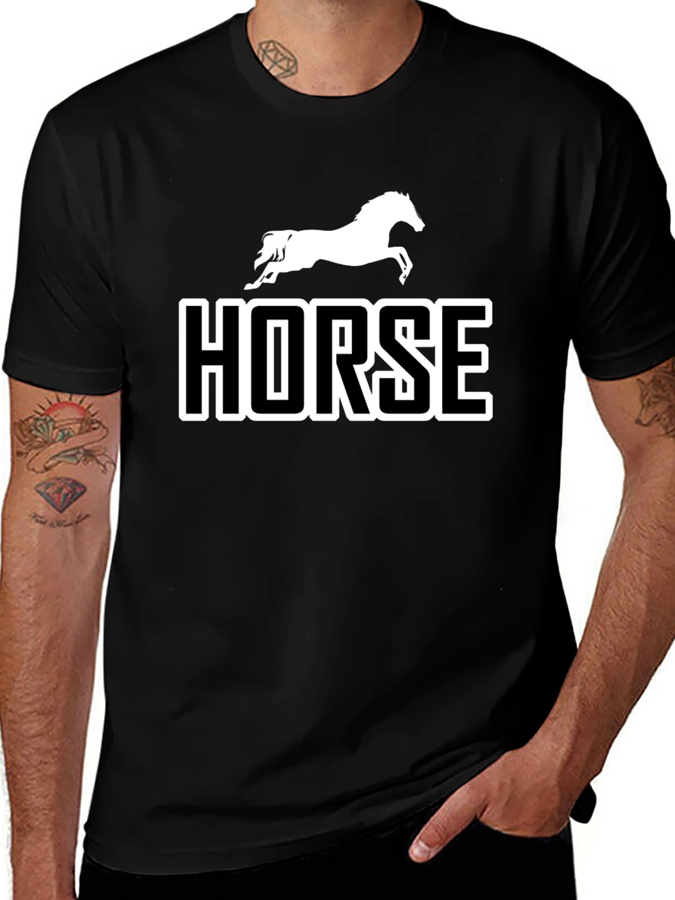 Horse Graphic Black T-Shirt