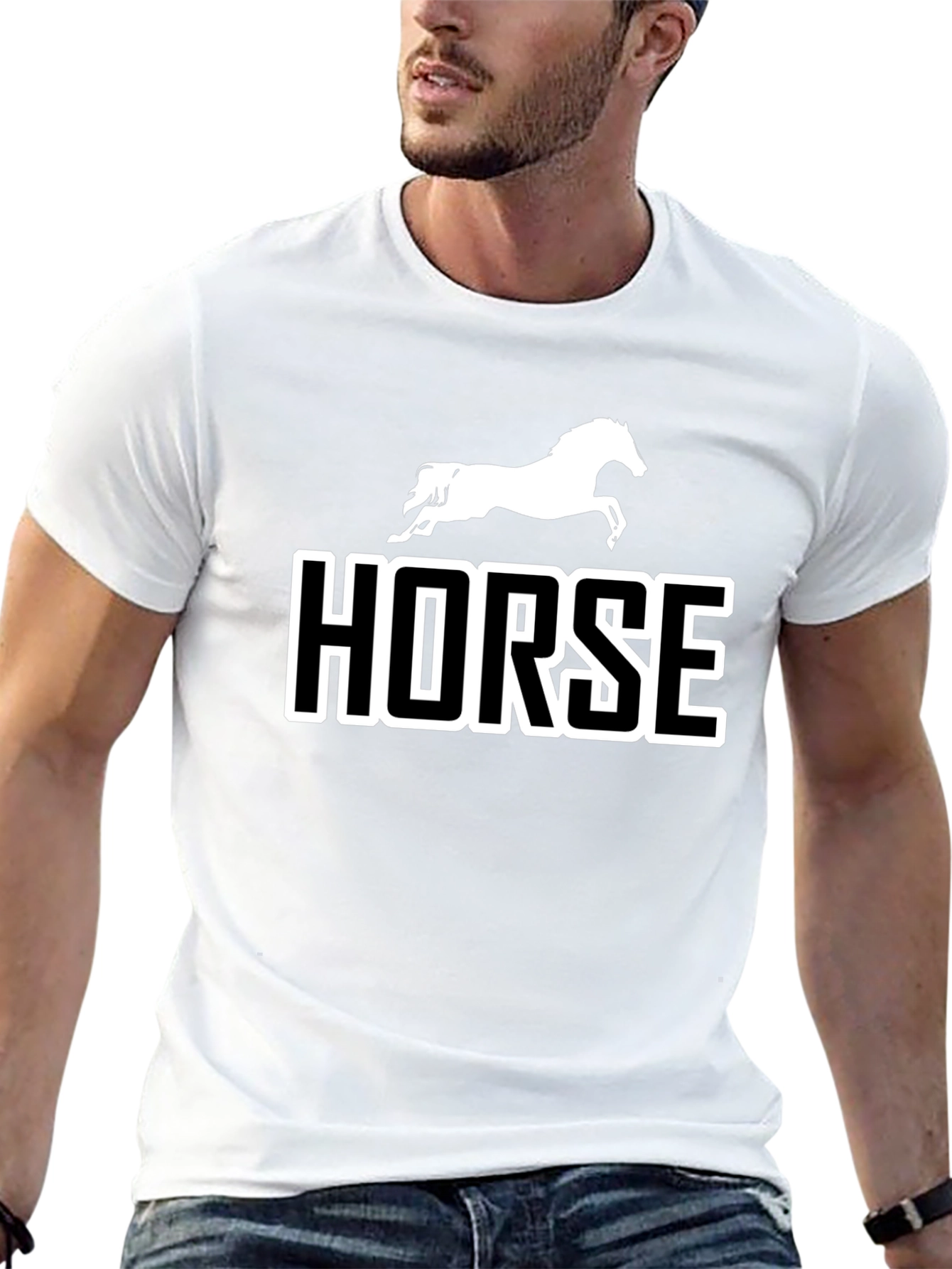 Horse Graphic Black T-Shirt