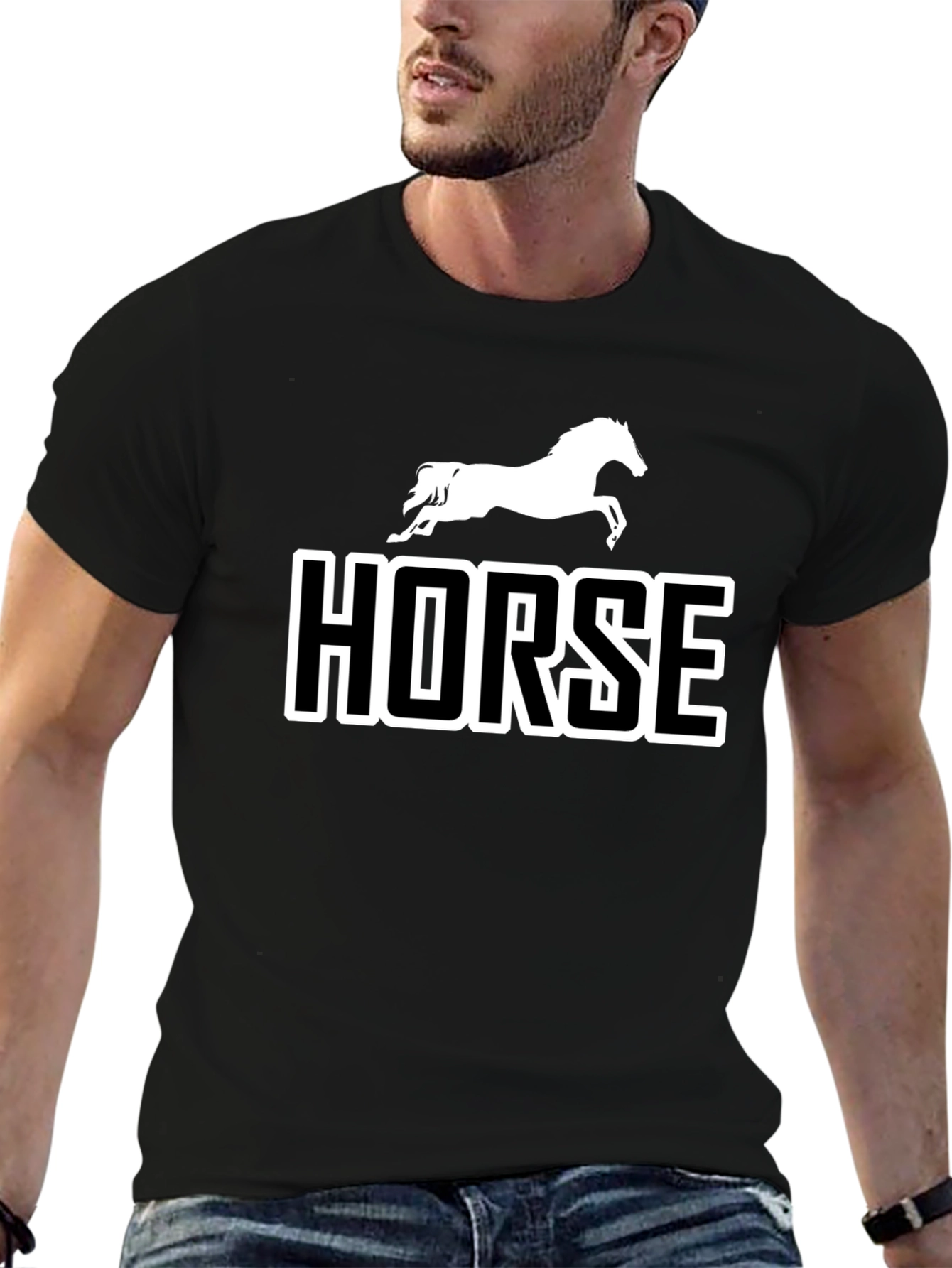 Horse Graphic Black T-Shirt