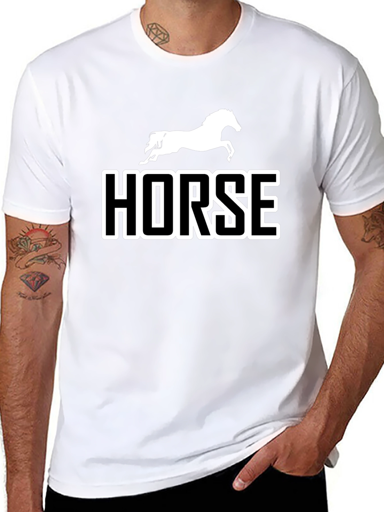 Horse Graphic Black T-Shirt